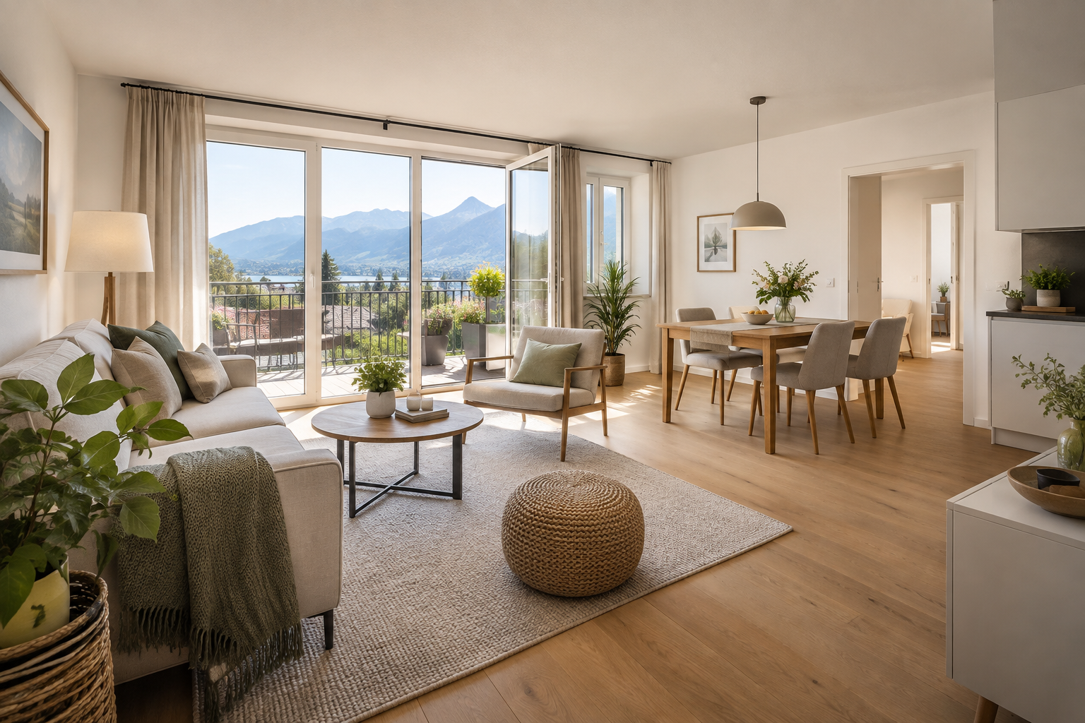 Übersichtliche helle Wohnung mit kurzen Wegen und Balkon